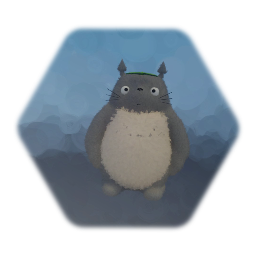 Totoro with leaf