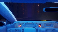 Driving in the police car