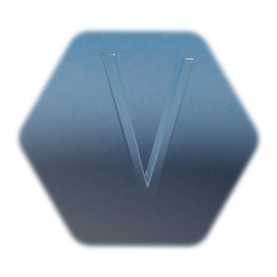 "V" (one block) metal letter