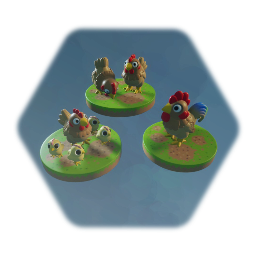 Toy Land - Farm Animals Chickens