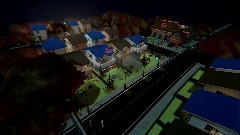 Halloween suburb street