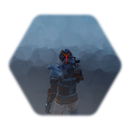 Sci fi Bounty Hunter (gun works)