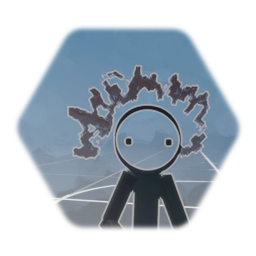 Stick figure with hair