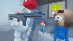 Wario tricks pbg to think that the gun is just a prop.