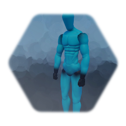 Muscular male puppet