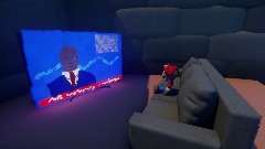 Mario watching the news