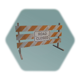 road closed barrier roadblock