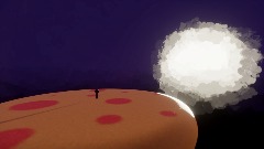 Mario gets stuck on a really really really really tall mushroom