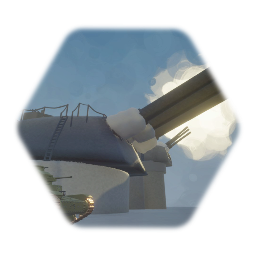 戦艦の主砲　福砲を眺めるだけです。