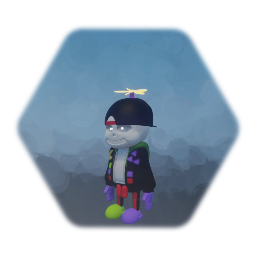 Sans wearing my outfit