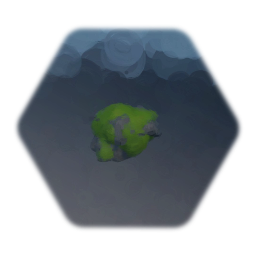 Moss covered boulder