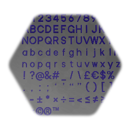 Gravitized 3D Letters, Numbers & Symbols