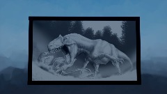 Allosaurus attack painting