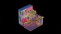 Isometric scene: En el jardin