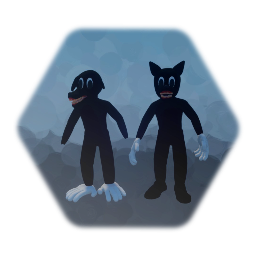 Cartoon Cat and Cartoon Dog