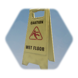 CAUTION - WET FLOOR Sign (Version A - Dirty)