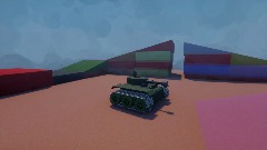 Toy tank mess about
