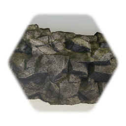 Realistic Rock with moss