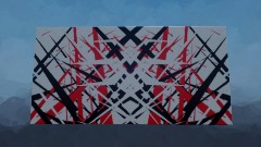 Remix of Red V Black Wall art painting