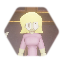 Alfred Alfer if she was a Hotline Miami character