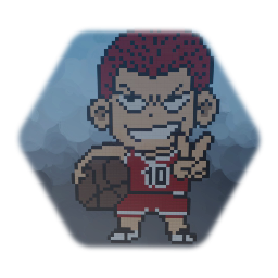 Pixel Art Hanamichi Sakuragi