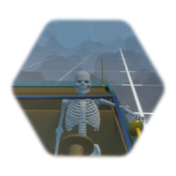 Skeleton in a lowrider