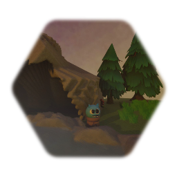 Baby Ice Bat in the river