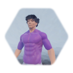 Purple lighting human molde