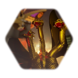 Cartoon King Ghidorah