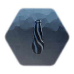 Tall Vase - Black & White - Zebra Swirl