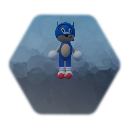 My best attempt to make a Sonic model