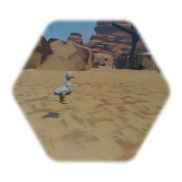 Duck in desert