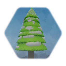 Snowy Basic Pine Tree