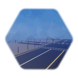 Buildingless City module with parking [animated trafic lights]