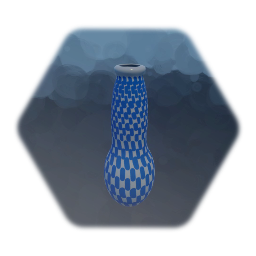 Tall Vase - Blubird's Blue Dots