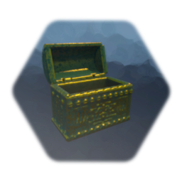 Golden tarnished chest