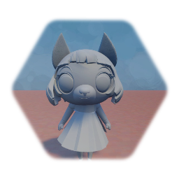 Kumi with arms (all white test puppet)