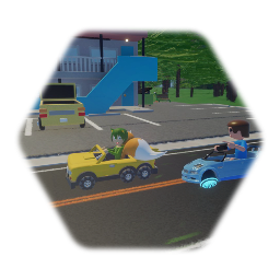 Trying out the new car