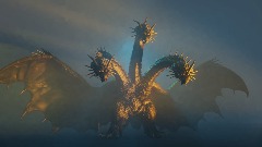 Ghidorah is free from antartica (godzilla the end of tokyo )