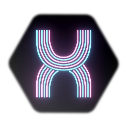 Neon Retro Striped Letter X