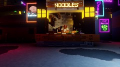 Noodle Shop in Neon City