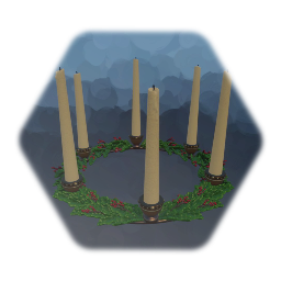 Holiday Candle Centerpiece, Unlit