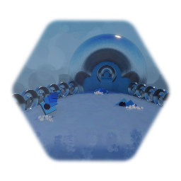 Metallic Fountain and Fish