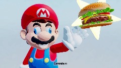 <pink>Mario Eats A Burger