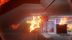 Detailed Shopping Mall On fire