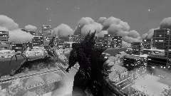 Ghost Godzilla vs Ghidorah night form
