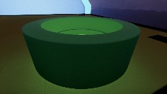 Moss ball in a flooded arcade