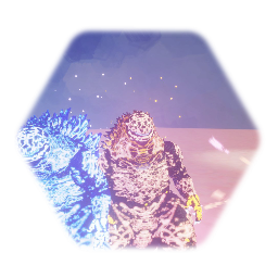 Brning and water Godzilla