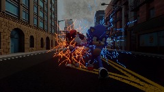 Sonic and Shadow in a race Sonic 3