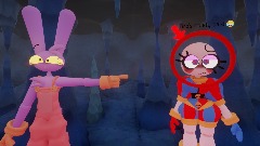 Jax cuting Pomni's hair